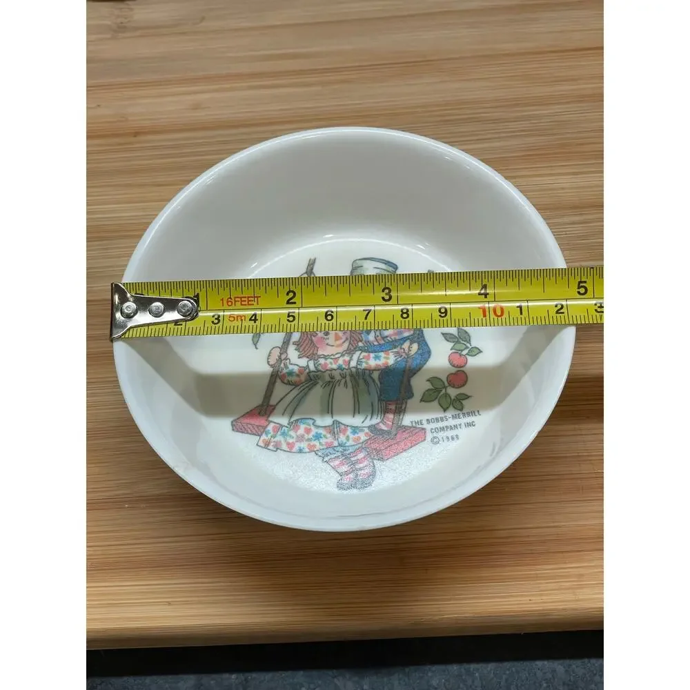 VTG  Raggedy Ann and Andy Bowl set with SS Utensils